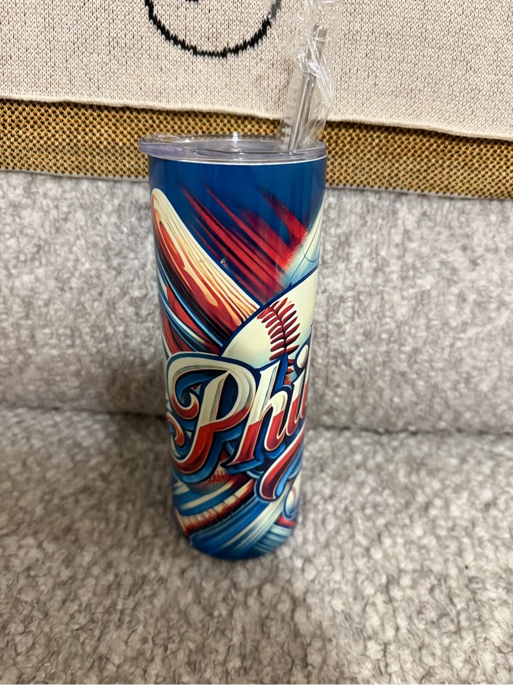 Philadelphia Phillies Baseball Stainless Steel 20oz Thin Tumbler